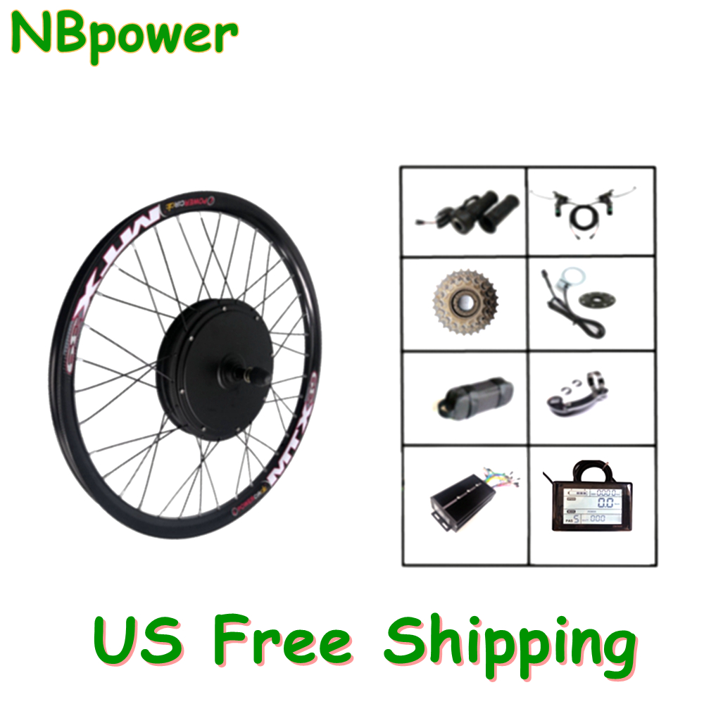 Dual Motor Ebike Kit 2000W - US stockknbpower มอเตอร์ฮับจักรยานไฟฟ้า70กม./ชม. 72โวลต์2000วัตต์ชุดแปลงไฟจักรยานไฟฟ้า135มม. dropout sine