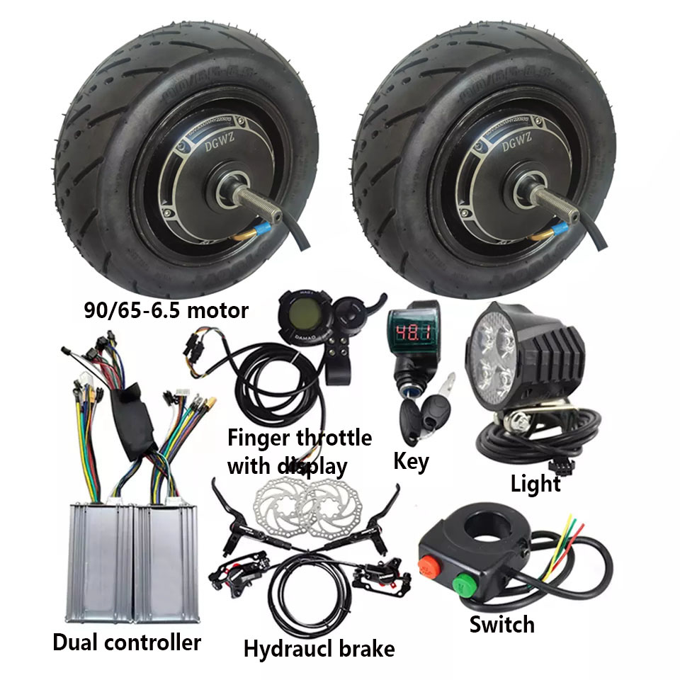 Dual Motor Ebike Kit 2000W - ชุดแปลงมอเตอร์ไฟฟ้าสำหรับจักรยานยนต์ 48V 2000w สำหรับล้อขนาด 11 นิ้ว