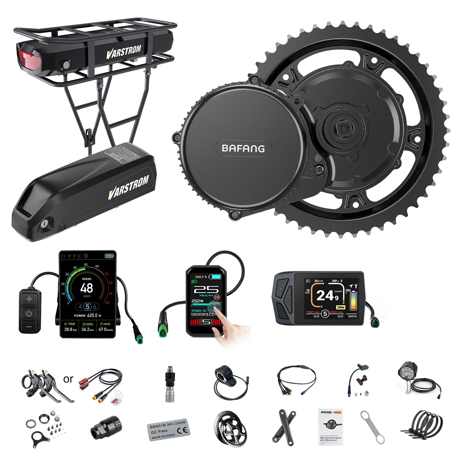 Torque Sensor Mid Drive Motor Kit - [จัดส่งในสหรัฐฯ] ชุดมอเตอร์ Bafang 750W 48V รุ่น