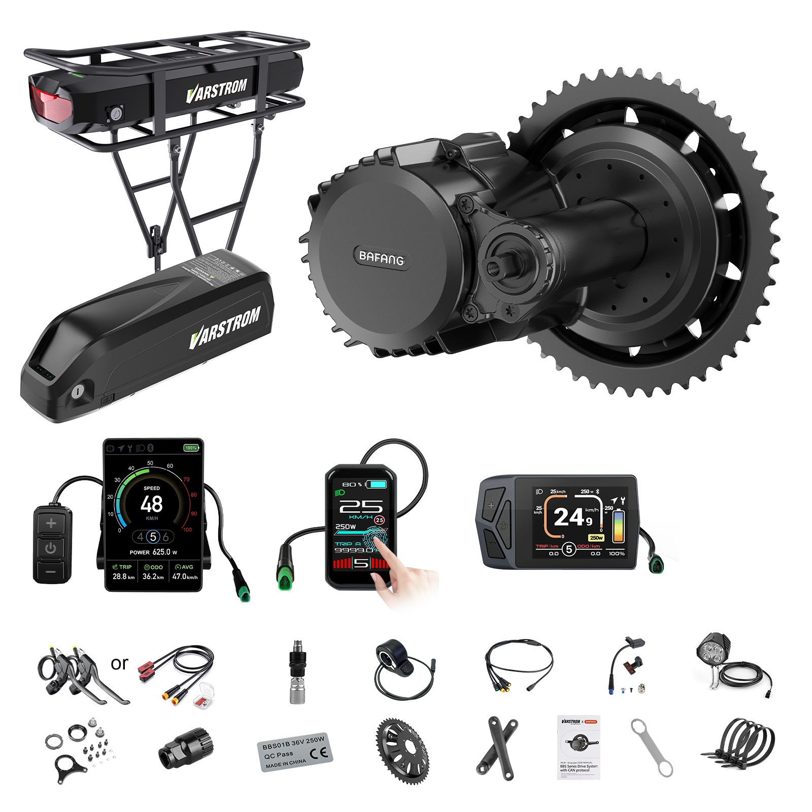 Torque Sensor Mid Drive Motor Kit - [จัดส่งในสหรัฐฯ] ชุดมอเตอร์ Bafang 750W 48V สำหรับติดตั้งกลาง