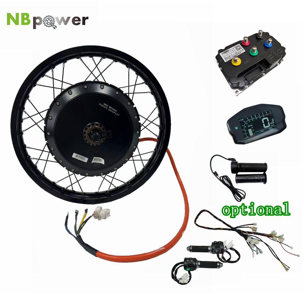72V 8000W Brushless Hub Motor - ชุดมอเตอร์ไฟฟ้าสำหรับจักรยานยนต์ NBpower/QS273 V3 72v 8000W พร้อมล้อขนาด