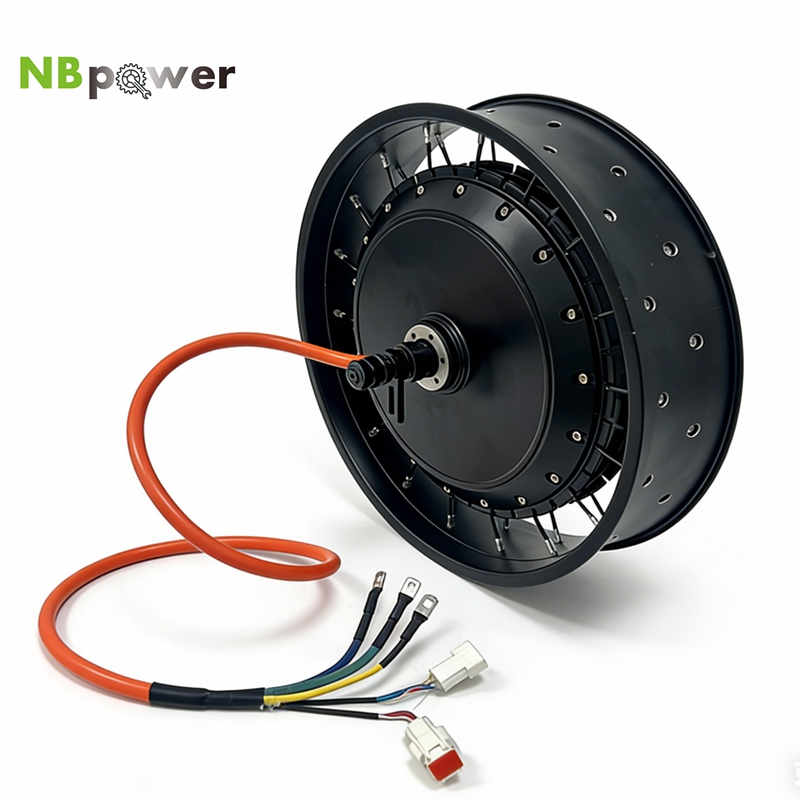 72V 8000W Brushless Hub Motor - มอเตอร์ล้อจักรยานไฟฟ้า NBpower/QS 273 40H 48-96v รองรับแรงดันไฟฟ้า