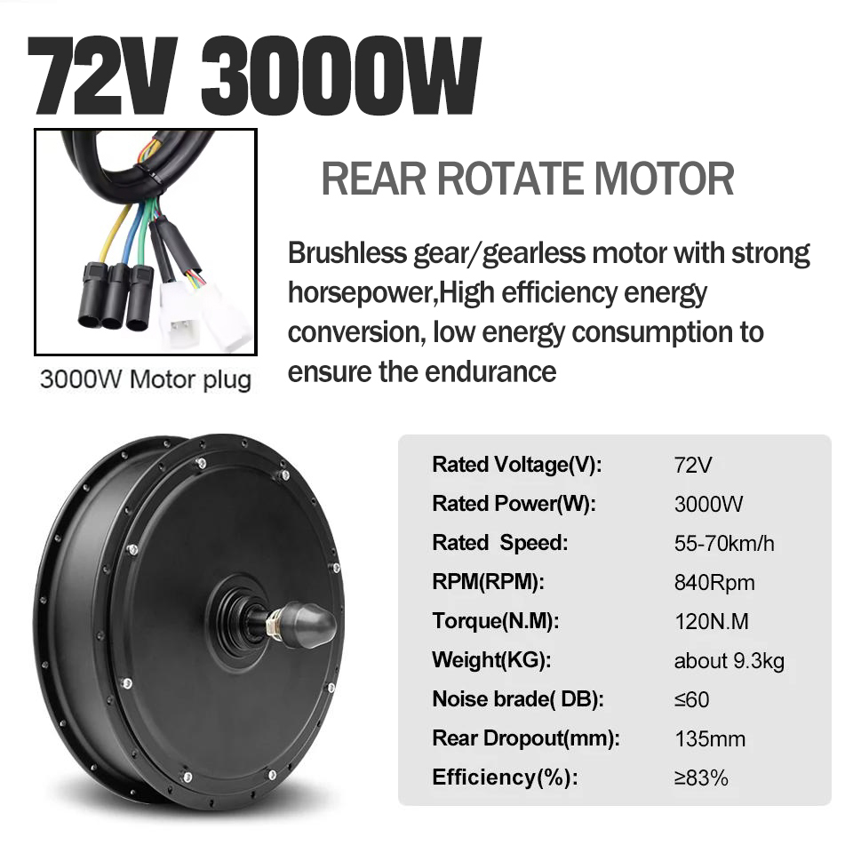 ชุดแปลงจักรยานไฟฟ้ารุ่นใหม่ MT - 5000W Hub Motor Kit 72V บทวิจารณ์และราคา