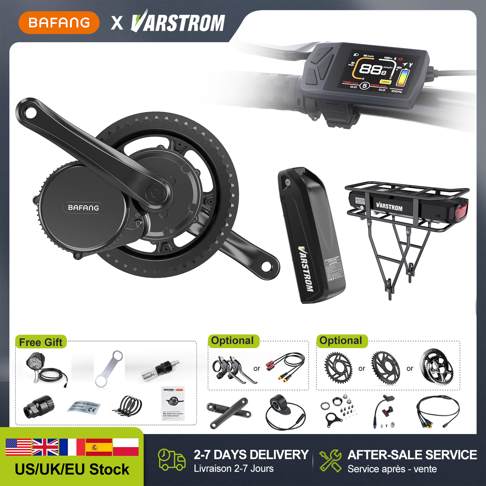 [US Direct] ชุดมอเตอร์ขับเคลื่ - Side Hung Mid Drive Motor Kit บทวิจารณ์และราคา