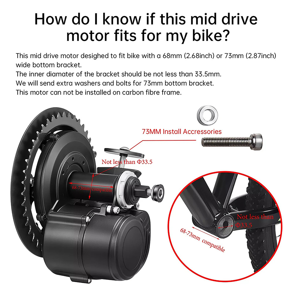 TongSheng TSDZ2B 36V 250W 350W - Torque Sensor Mid Drive Motor Kit บทวิจารณ์และราคา