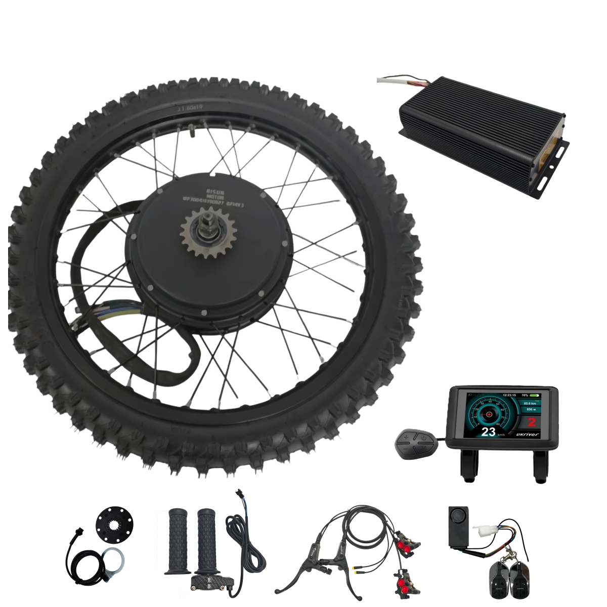 ชุดแปลงล้อหลังจักรยานยนต์ไฟฟ้า - 72V 8000W Brushless Hub Motor บทวิจารณ์และราคา