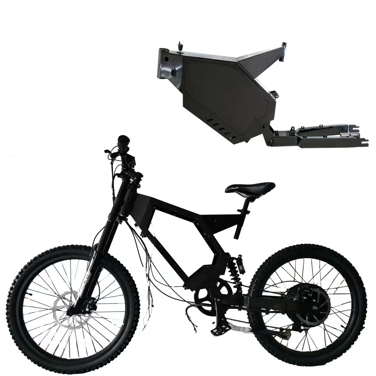 โครงเหล็กจักรยานไฟฟ้าแบบออฟโรด - 3000W Stealth Bomber Motor บทวิจารณ์และราคา