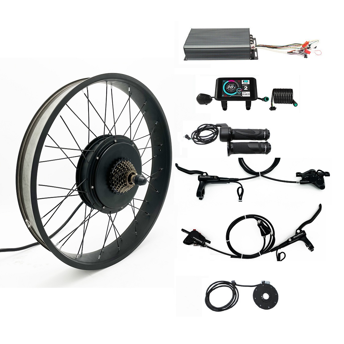 ชุดแปลงมอเตอร์ไฟฟ้าสำหรับจักรย - 5000W Hub Motor Kit 72V บทวิจารณ์และราคา