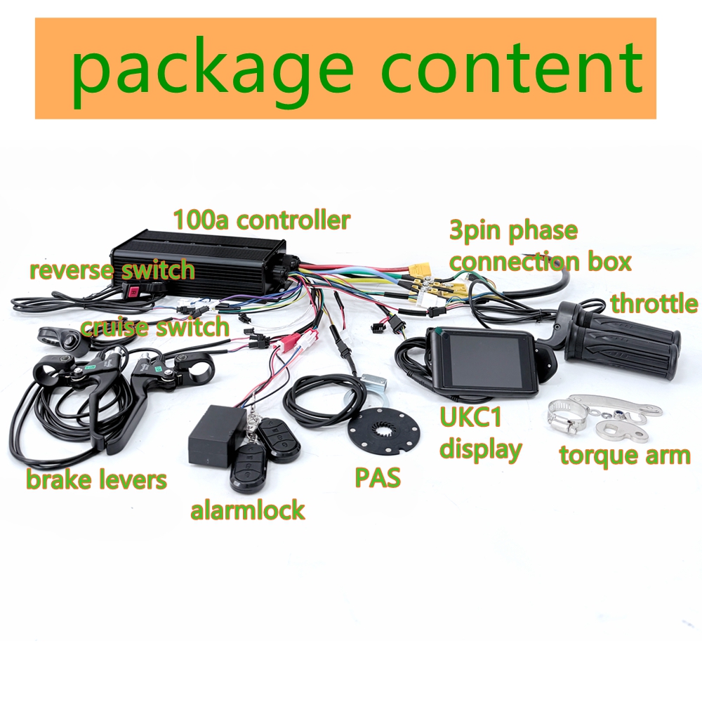 ชุดแปลงมอเตอร์ไฟฟ้าสำหรับจักรย - 5000W Hub Motor Kit 72V บทวิจารณ์และราคา
