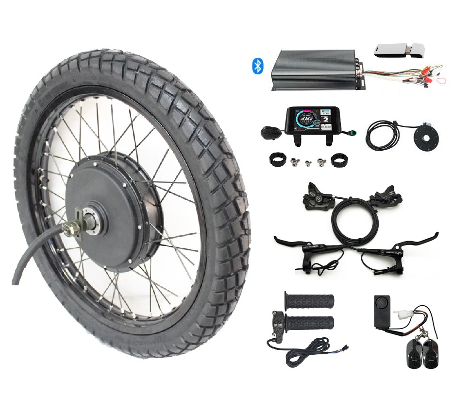 ชุดแปลงมอเตอร์ไซค์ไฟฟ้า 48V-72 - 5000W Hub Motor Kit 72V บทวิจารณ์และราคา