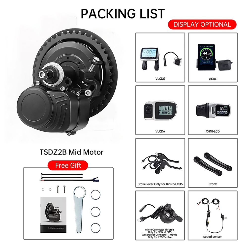 Tongsheng TSDZ2B BB 120 มม.100 - Torque Sensor Mid Drive Motor Kit บทวิจารณ์และราคา